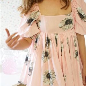SOLD NWT Selkie Pink Daisy Puff Dress